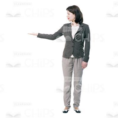Cutout Woman In Presenting Pose Profile View-0