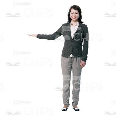 Smiling Woman In Presenting Pose Cutout Picture-0