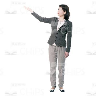 Cutout Woman Character Pointing Up-0