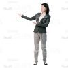 Focused Cutout Woman Showing Something-0