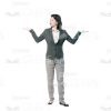 Young Woman Making Scales Gesture Cutout Image-0