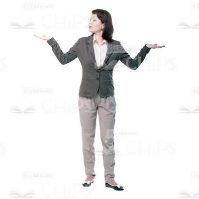 Cutout Woman Character Spreads Her Arms-0