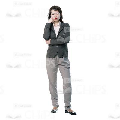 Upset Young Woman Character Cutout Photo-0