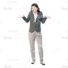Young Woman Shrugs Her Shoulders Cutout-0
