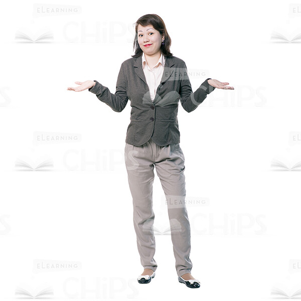 Cutout Woman Character Shrugs Her Shoulders-0