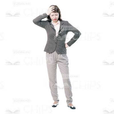 Worried Young Woman Cutout Image-0