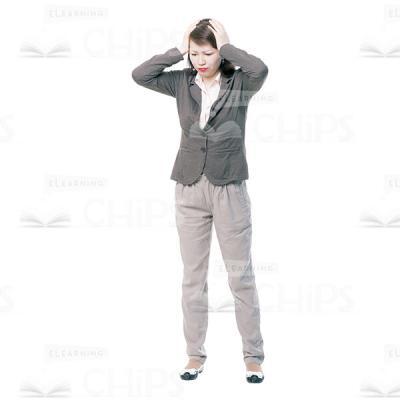 Discouraged Young Woman Character Cutout-0