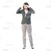 Puzzled Woman Character Cutout Image -0