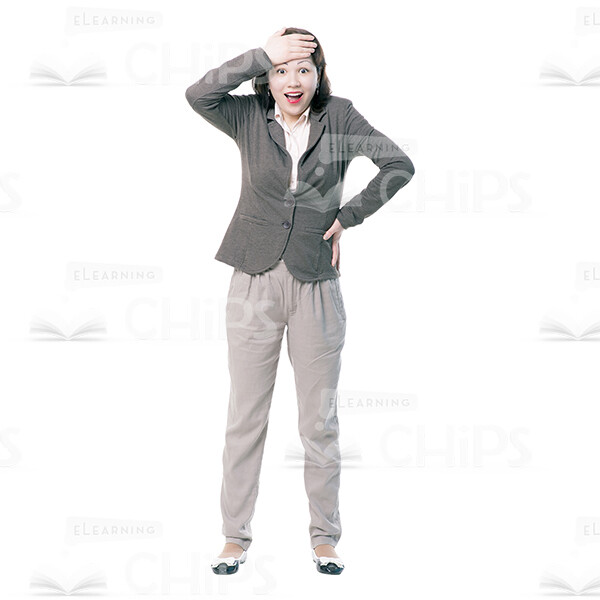 Excited Young Woman Cutout Photo-0