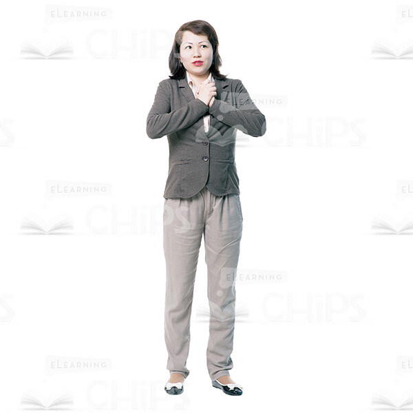 Shocked Young Woman Cutout Picture-0