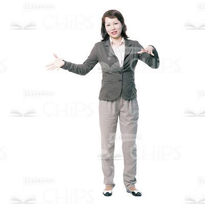 Young Woman Gesticulating Cutout Picture-0