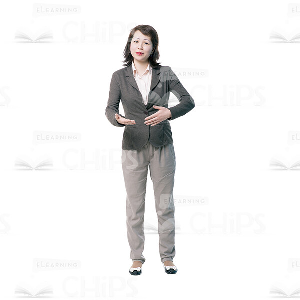 Pretty Young Woman Gesturing Cutout Picture-0