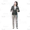Cutout Woman Character Explaining Something-0