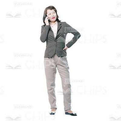 Young Woman Talking The Phone Cutout Photo-0