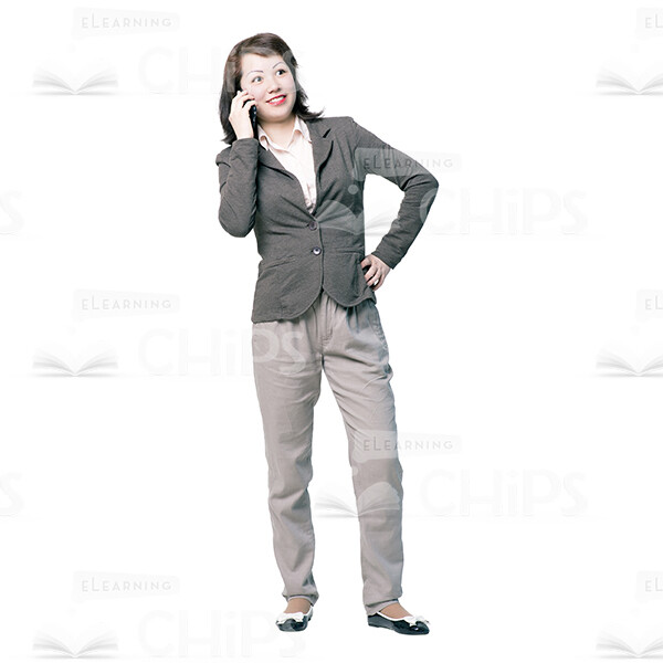 Delighted Young Woman Talking The Phone Cutout-0