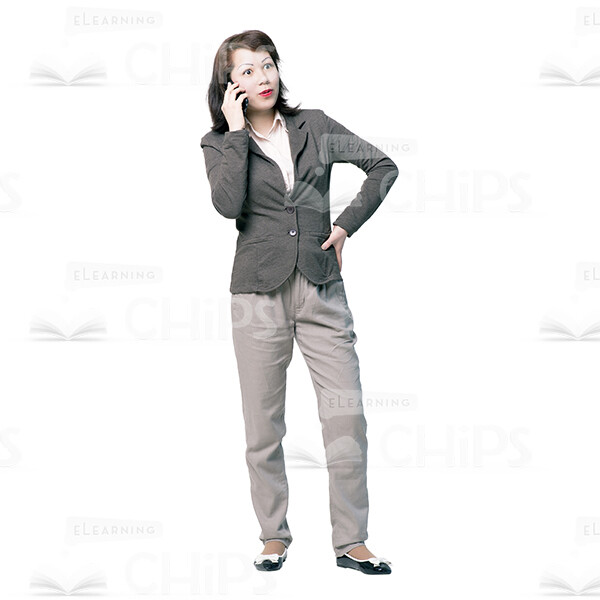 Handsome Woman Character Talking The Phone Cutout-0