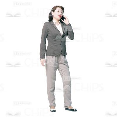 Young Woman Holding The Phone Cutout Picture-0
