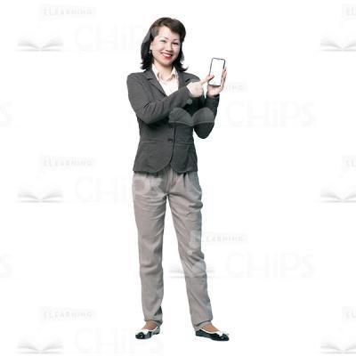 Cutout Woman Pointing To The Phone-0