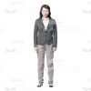 Young Woman Narrows Her Eyes Cutout-0