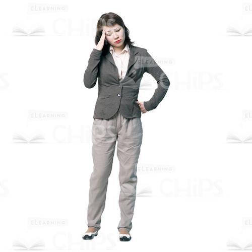 Worried Woman Character Cutout Photo-0