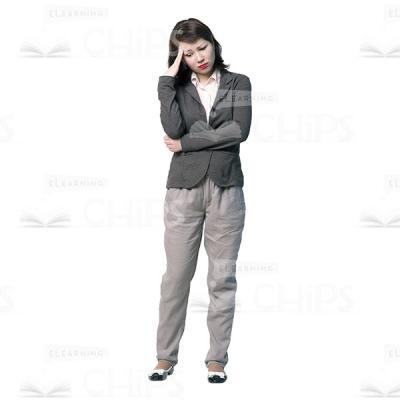 Confused Young Woman Cutout Image-0