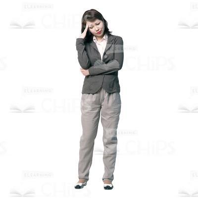 Cutout Image Of Troubled Young Woman-0