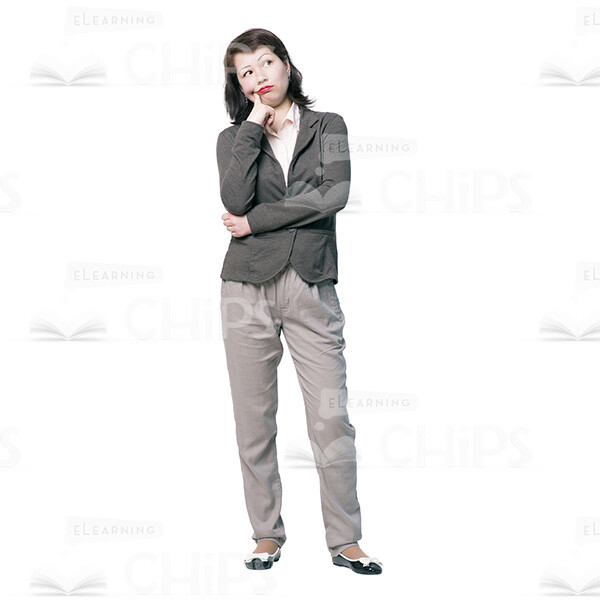 Pensive Woman Character Cutout Picture-0