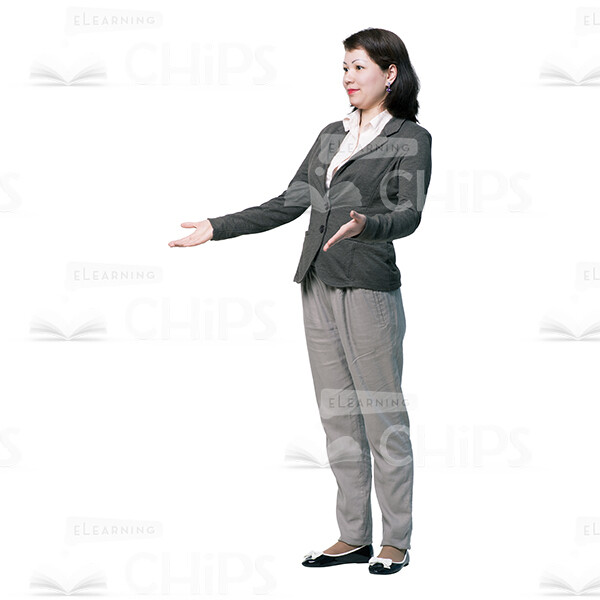 Impressed Young Woman Character Cutout Picture-0