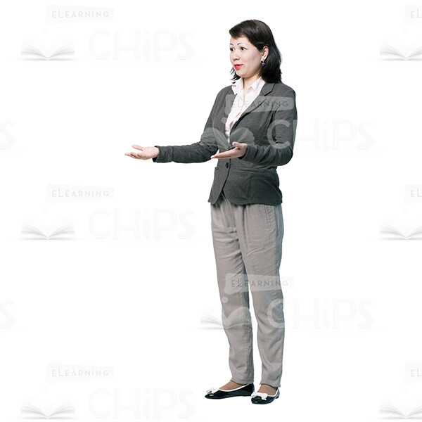 Discouraged Woman Throws Hands Up Cutout-0