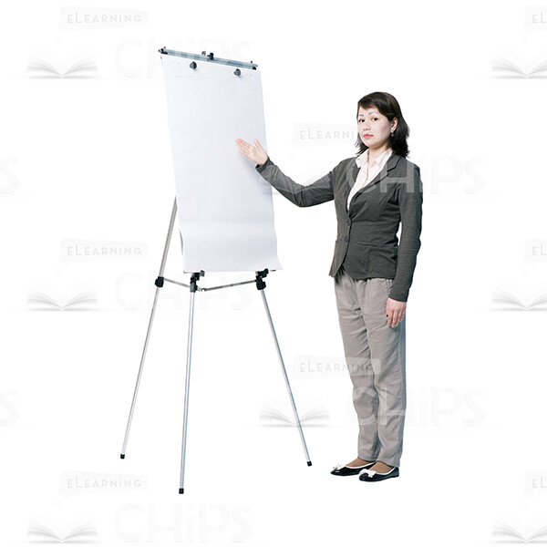 Half-Turned Woman Presenting Something Cutout-0 Half-Turned Woman Presenting Something Cutout-0