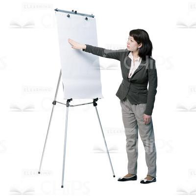 Handsome Cutout Woman Making A Presentation-0