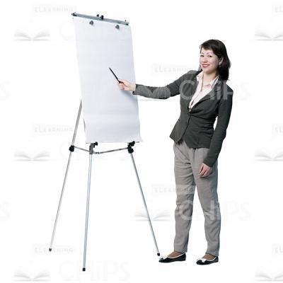 Young Tutor Pointing To Flipchart Cutout Image-0