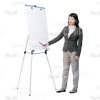 Upset Woman Pointing At A Flipchart Cutout-0