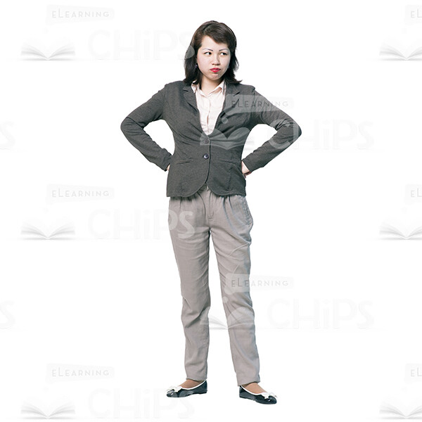 Displeased Young Woman Cutout Photo-0