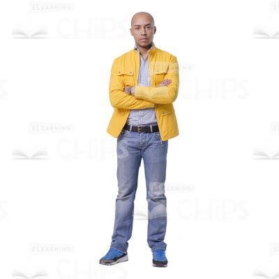 Young Man Character Crossed His Arms Cutout Image-0