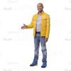 Half-Turned Man Greets Cutout Image-0