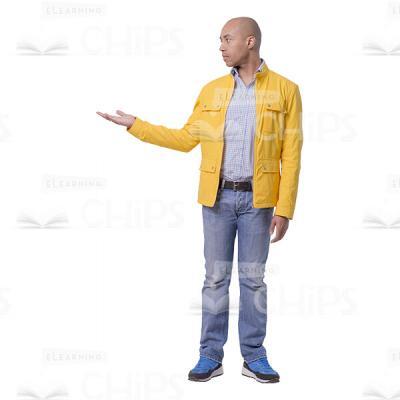 Cutout Young Man In Presenting Pose -0
