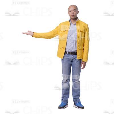 Attractive Man Character Presenting Pose Cutout-0