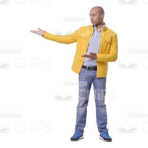 Attractive Young Man Gesticulating Cutout Photo-0
