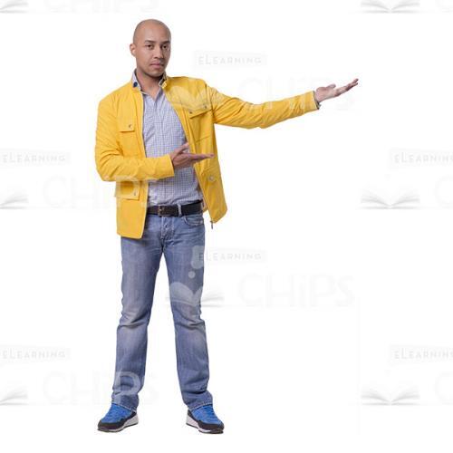 Calm Young Man Presenting Pose Cutout Image-0