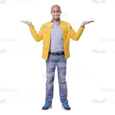 Cheerful Man Scales Cutout Picture-0