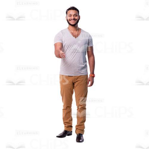 Latin Young Man Greeting Cutout Photo-0