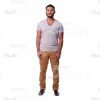 Latin Young Man Character Standing Straight Cutout-0