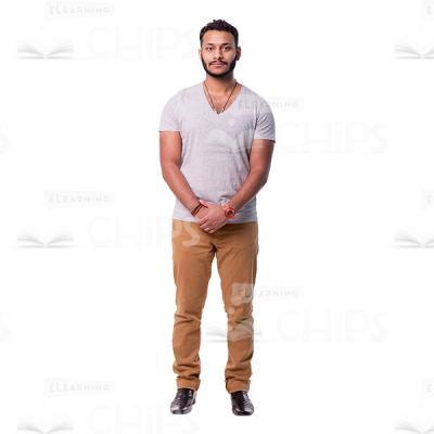 Young Man With Crossed Hands Cutout Photo-0
