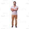 Young Man With Crossed Arms Cutout Image-0