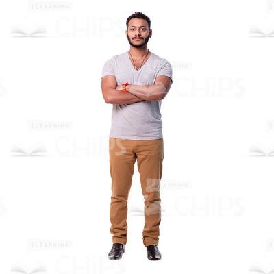 Young Man With Crossed Arms Cutout Image-0