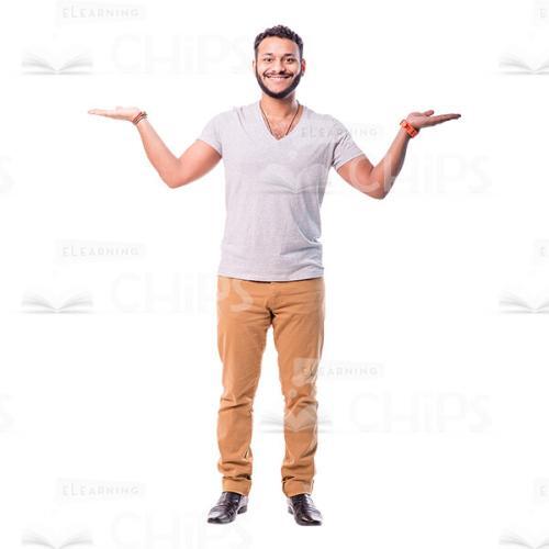 Smiling Latino Man Spreads His Arms Cutout-0