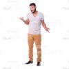 Upset Latino Man Cutout Picture-0
