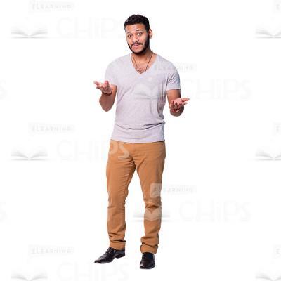 Surprised Latino Man Cutout Photo-0