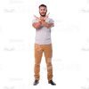 Worried Latino Man Gesturing Cutout-0